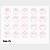 Sneeuw in liefde sneeuwvlokken baby shower gunst ronde sticker (Vel)