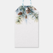 Sneeuw in liefde sneeuwvlokken winter baby shower cadeaulabel (Achterkant)