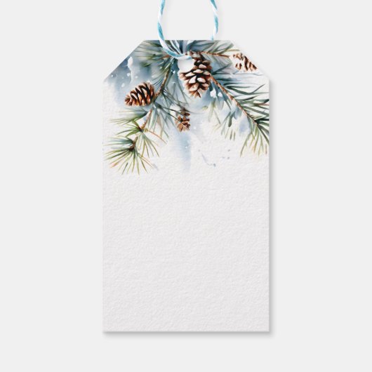 Sneeuw in liefde sneeuwvlokken winter baby shower  cadeaulabel (Achterkant)