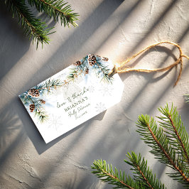 Sneeuw in liefde sneeuwvlokken winter baby shower  cadeaulabel