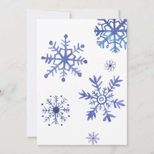 Sneeuw in liefde sneeuwvlokken winter baby shower kaart (Achterkant)