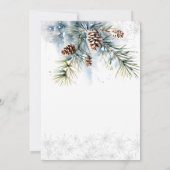 Sneeuw in liefde sneeuwvlokken winter baby shower kaart (Achterkant)