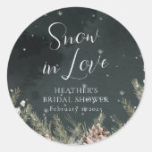 Sneeuw in liefde sticker (Voorkant)