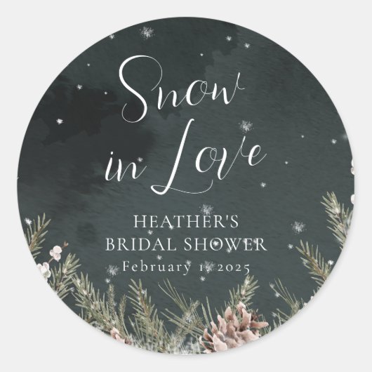 Sneeuw in liefde sticker (Voorkant)