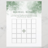 Sneeuw in Liefde Vrijgezellenfeest Bingo Game (Voorkant)