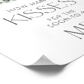 Sneeuw in liefde Vrijgezellenfeest hoeveel kussen Poster (Hoek)