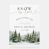 Sneeuw in liefde Vrijgezellenfeest teken Acryl Bord (Voorkant)