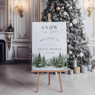 Sneeuw in liefde Vrijgezellenfeest teken Acryl Bord