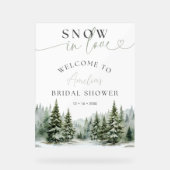 Sneeuw in liefde Vrijgezellenfeest teken Acryl Bord (Voorkant)