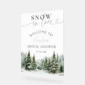 Sneeuw in liefde Vrijgezellenfeest teken Acryl Bord (Hoek)