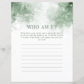 Sneeuw in liefde Vrijgezellenfeest Wie ben ik spel (Voorkant)