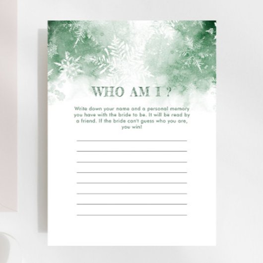 Sneeuw in liefde Vrijgezellenfeest Wie ben ik spel