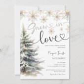 Sneeuw in liefde Vrijgezellenfeest Winter Sneeuwvl Kaart (Voorkant)