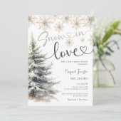 Sneeuw in liefde Vrijgezellenfeest Winter Sneeuwvl Kaart (Staand voorkant)