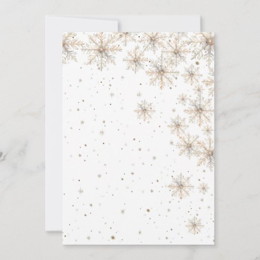 Sneeuw in liefde Vrijgezellenfeest Winter Sneeuwvl Kaart (Achterkant)