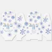 Sneeuw in liefde winter baby shower monogrammed bedankdoosjes (Ongevouwen)