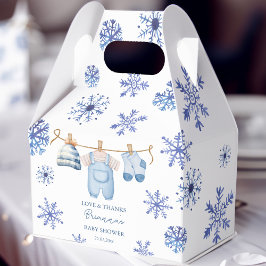Sneeuw in liefde winter baby shower monogrammed bedankdoosjes