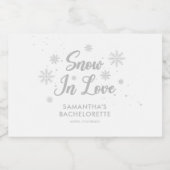 Sneeuw in liefde Winter Bachelorette Party Sparkling Wijnetiket (Enkel label)