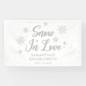 Sneeuw in liefde Winter Bachelorette Spandoek (Horizontaal)