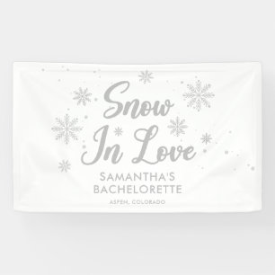 Sneeuw in liefde Winter Bachelorette Spandoek
