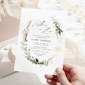 Sneeuw in Liefde Winter Bloemen Vrijgezellenfeest Kaart