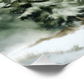 Sneeuw in liefde Winter bruids douche bord Perfect Poster (Hoek)