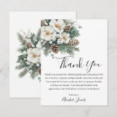 Sneeuw in liefde Winter bruidsdouche bedankkaart (Voorkant / Achterkant)