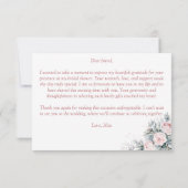 Sneeuw in liefde winter bruidsjonker sneeuwende de bedankkaart (Achterkant)