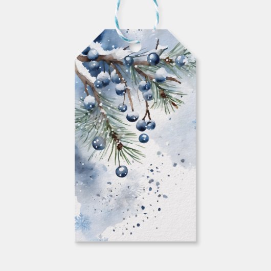 Sneeuw in liefde winter bruidsmeisjes cadeaus cadeaulabel (Achterkant)