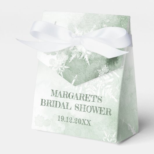 Sneeuw in liefde Winter Bruidsmeisjesfeest Bedankdoosjes (Voorkant Zijde)