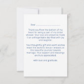 Sneeuw in liefde winter bruidsmeisjesfeest sjabloo bedankkaart (Achterkant)