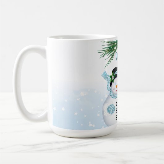 Sneeuw in liefde winter bruiloft koffiemok (Links)