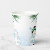 Sneeuw in liefde winter bruiloft papieren bekers (Links)