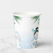 Sneeuw in liefde winter bruiloft papieren bekers (Rechts)