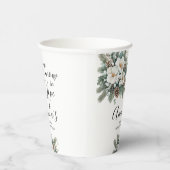 Sneeuw in liefde Winter Bruiloft Tafelpapier beker (Rechts)