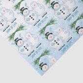 Sneeuw in liefde winter bruiloft tissuepapier (Detail)