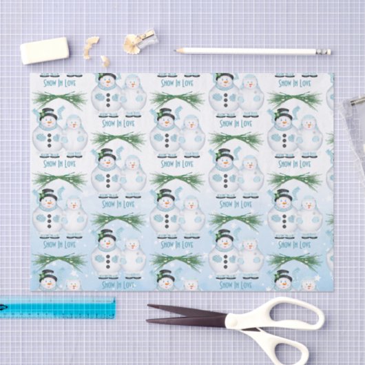 Sneeuw in liefde winter bruiloft tissuepapier (Craft)