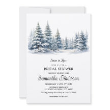 Sneeuw in liefde winter dennenbos Bruidsdouche