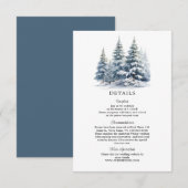 Sneeuw in Liefde winter dennenbos details Informatiekaartje (Voorkant / Achterkant)