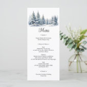 Sneeuw in Liefde winter dennenbos Menu (Staand voorkant)