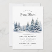 Sneeuw in Liefde winter dennenbos Vrijgezellenfees Kaart (Voorkant)