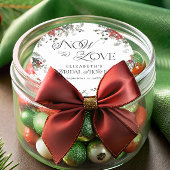 Sneeuw in liefde Winter Kerst Bruids douche Ronde Sticker