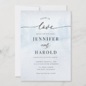 Sneeuw in Liefde Winter QR Code Alles in Een Huwel Kaart (Voorkant)