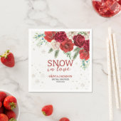 Sneeuw in Liefde Winter Rustiek Sneeuwvlok Vrijgez Servet (Insitu)