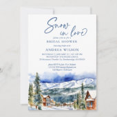 Sneeuw in liefde winter vrijgezellenfeest bergdorp kaart (Voorkant)