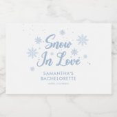 Sneeuw in liefde Winter vrijgezellenfeest Champagn Sparkling Wijnetiket (Enkel label)