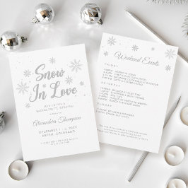 Sneeuw in liefde Winter vrijgezellenfeest Kaart