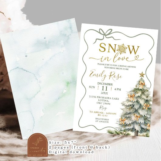 Sneeuw in Liefde Winter Vrijgezellenfeest Kaart