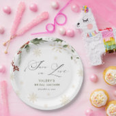 Sneeuw in Liefde Winter Vrijgezellenfeest Papieren Bordje (Feest)