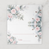 Sneeuw in liefde winter vrijgezellenfeest party plaatskaartje (Buitenkant ongevouwen)